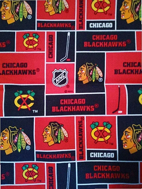 By the Yard NHL Chicago Blackhawks Cotton fabric New SBTY