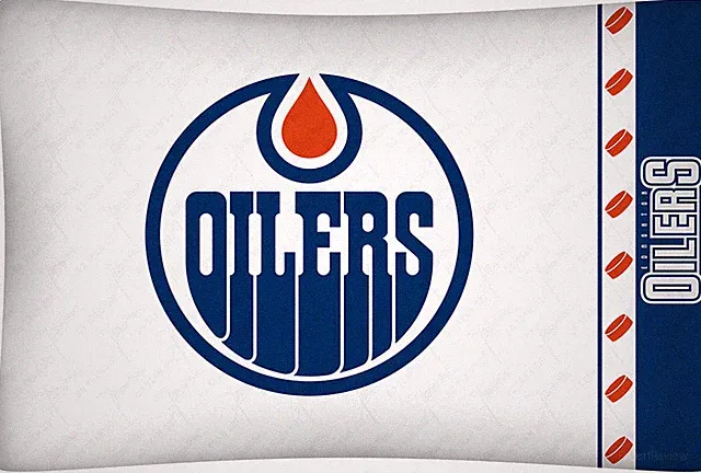 NEW EDMONTON OILERS NHL Standard Microfiber Knit Pillowcase