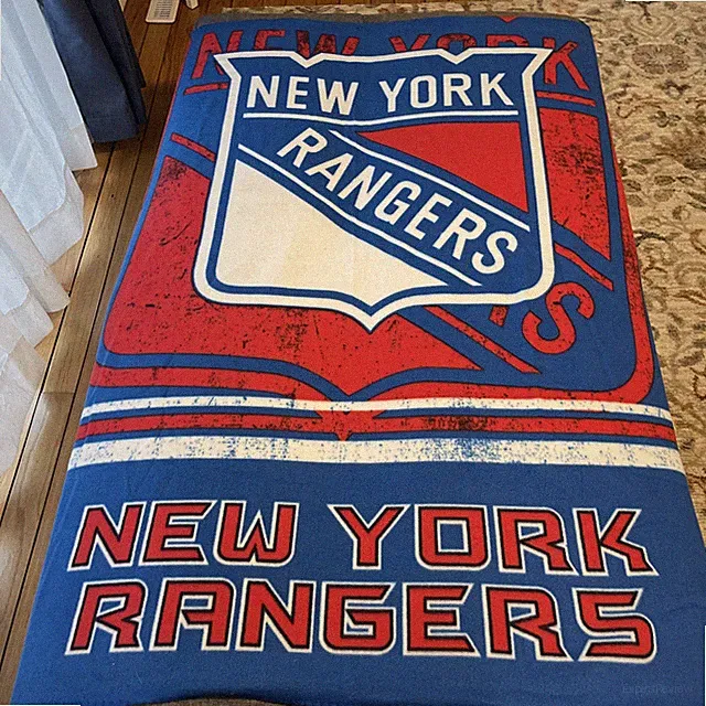 New York Rangers Logo Spellout NHL Throw Blanket 50”x60” 2016 Design Northwest