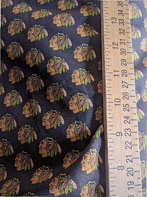 NHL CHICAGO BLACKHAWKS vintage cotton quilting fabric buy by the yard 45" wide