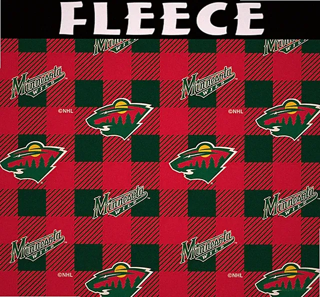 NHL Minnesota Wild Buffalo Plaid 1190-WLD Fleece Fabric by the Yard