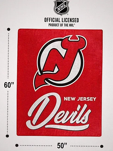 NHL New Jersey Devils Signature Raschel Throw 50 X 60