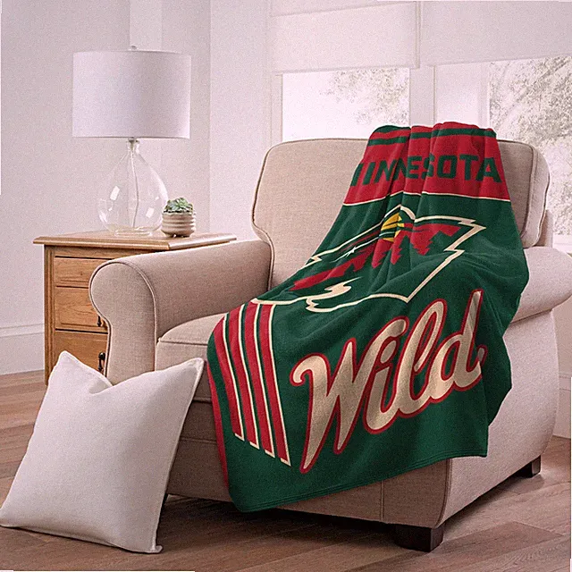 NHL Officially Licensed Minnesota Wild 46" x 60" Microfiber Throw Blanket