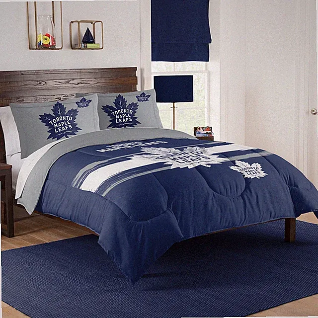 NHL Officially Licensed Toronto Maple Leafs Comforter & Sham Set