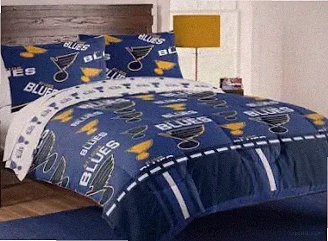 NHL St Louis BLUES 5 Piece Queen Comforter Set Bed in a Bag Sheets Pillowcases