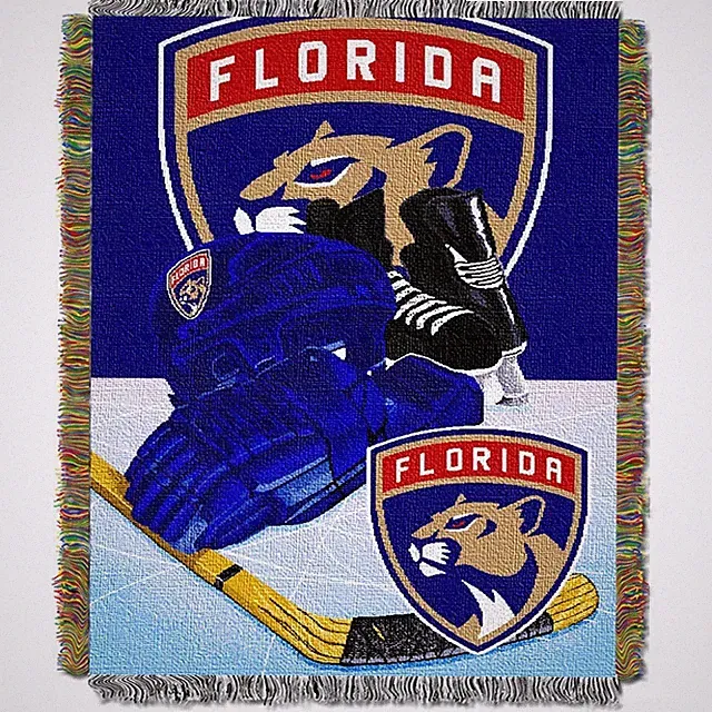 Northwest Nhl Florida Panthers Unisex-Adult Woven Tapestry Throw Blanket 48 X