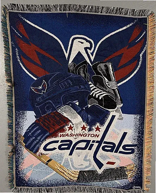 NORTHWEST NHL Washington Capitals Tapestry Throw Blanket 48" x 60" Open Box