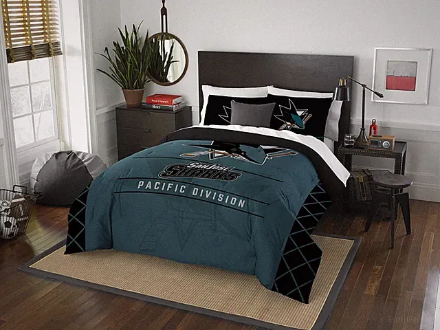 Northwest Officially Licensed NHL San Jose Sharks 'Draft' Full/Queen Comforter a