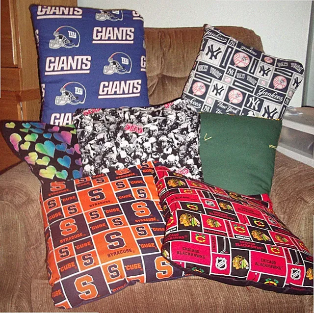 Pillow Quilt handmade lap blanket folds into a pillow! Many patterns NFL NHL MLB