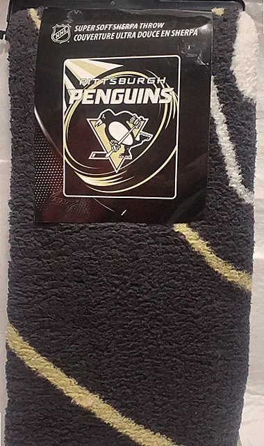 Pittsburgh Penguins 50" by 60" Sherpa Throw Blanket - NHL