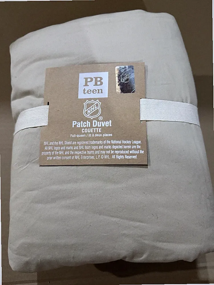 Pottery Barn PB Teen Duvet Cover NHL (No Patch) - Full/Queen - Beige