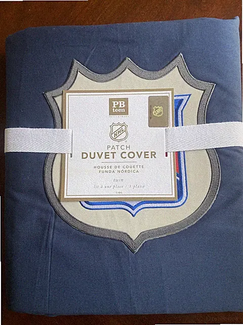 Pottery Barn Teen NHL PATCH HOCKEY NEW YORK RANGERS Duvet Cover TWIN Blue NEW