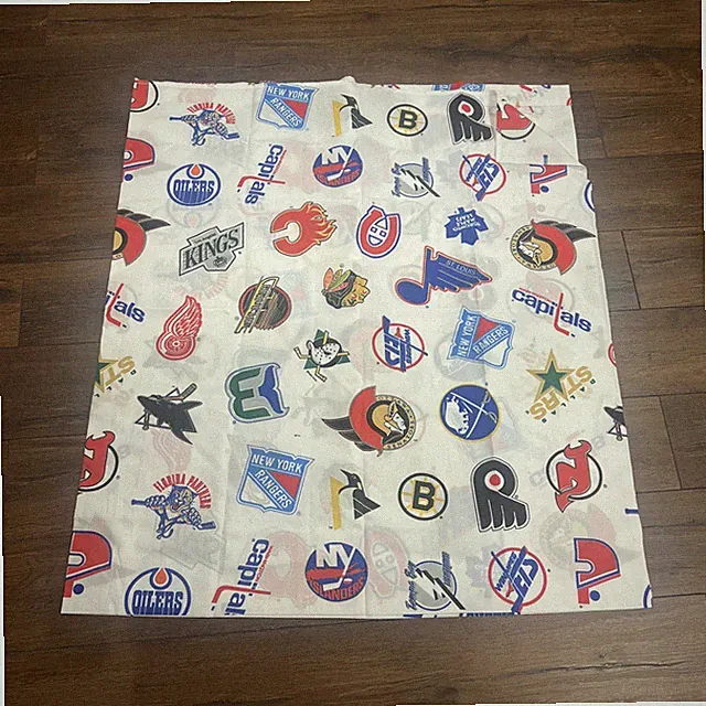 Vintage 90’s NHL Team Hockey Springs Double Fitted And Flat Bed Sheet 54x76
